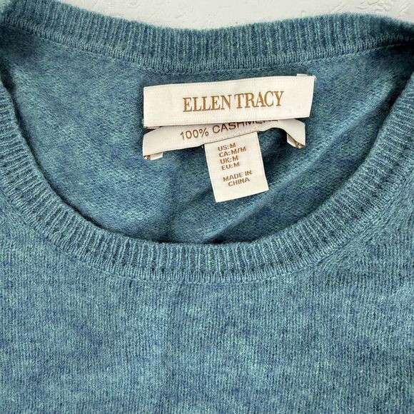 7 Piece Lot 100% Cashmere Sweater Craft Cutter Repurpose Recycle Blue Cool Tones - Picture 4 of 13